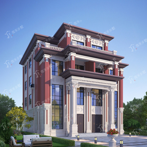 4029四层两兄弟共建双拼联排别墅设计图纸新中式农村兄弟自建房屋