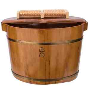 新款高档方帝香柏木足浴桶泡脚木桶洗脚木盆小木桶实木木质足疗桶
