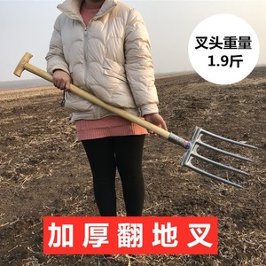 洋姜新鲜现挖全钢农用翻地工具挖粪叉子挖蒜大葱红薯花生工具开荒