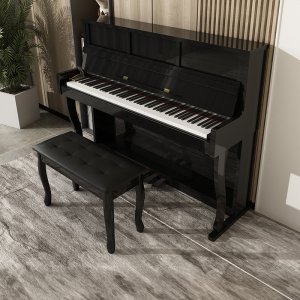 罗威格电钢琴88键重锤家用幼师考级学生儿童初学教学立式电子钢琴