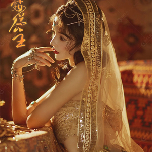 西域公主楼兰敦煌舞蹈客户定影楼拍照写真女古装汉服异域风情服装