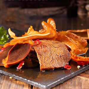 【醉美】久久丫麻辣夫妻肺片500g小包装即食卤味牛肉牛肚熟食零食