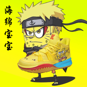 乔丹青年联名欧文7代儿童篮球鞋aj海绵宝宝夏季网面透气中大童鞋6