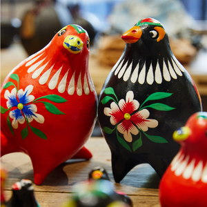 自然造物民艺商店传统泥塑泥咕咕摇头狮兔儿爷亲子玩具摆件