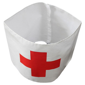 白色袖章医院护士卫生员红十字袖章消防演习演练用急救员袖标袖套