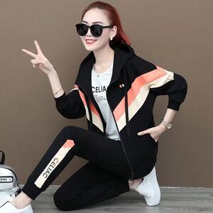 阿迪达斯官方春秋运动女服套装新款显瘦休闲服大码女装外套两件套