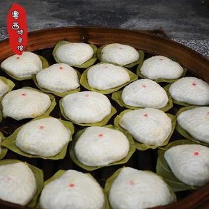粤西高州特产广东茂名寿桃籺白色糍粑籺农家新鲜现做糯米艾籺化