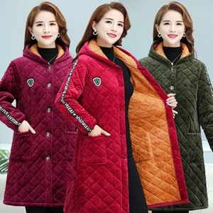 四川省省服女款加厚冬季棉袄罩衣新中式50岁大妈穿的衣服女装外套