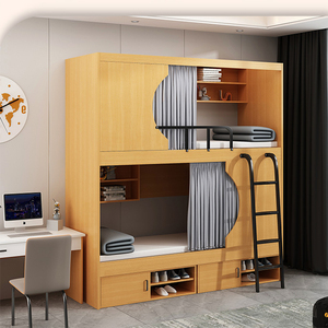 学生宿舍双层床公寓床太空舱床员工多功能上下铺铁艺单双人宿舍床