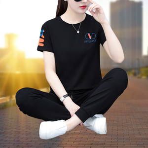 361休闲运动服套装女2022夏季新款韩版薄款小个子薄款女士时尚两