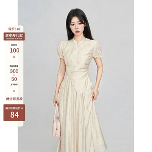 一颗小野莓 改良新中式国风套装女夏季短袖上衣半身裙女装两件套