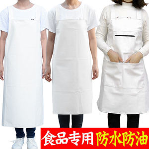 网红同款软皮革围裙女家用厨房防水防油时尚男士工作专用厨师罩衣