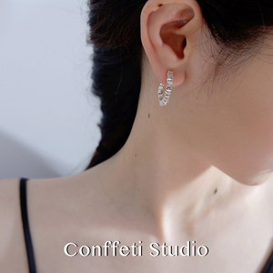 conffeti studio碎银几两耳圈小众设计高级感耳环冷淡风气质显白