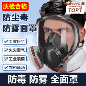 防毒面具全面罩喷漆防烟面罩防尘口罩防工业粉尘高级全脸防护放毒