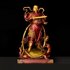 真武祖师爷摆件彩绘玄天上帝武当山玄武祖师佛像大号道家供养神像