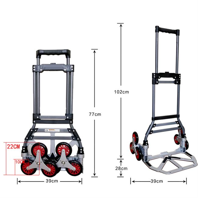 折叠爬楼车快递手推搬货拉车便携拉杆车购物买菜上下楼小拖车神器