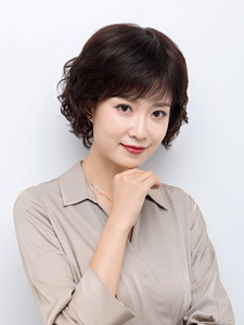 假发短发女妈妈全头套式中老年真人发丝真发减龄中长短卷头发套