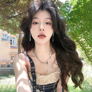 假发女长发港风复古中分刘海蛋卷头羊毛卷长卷发自然蓬松全头套式