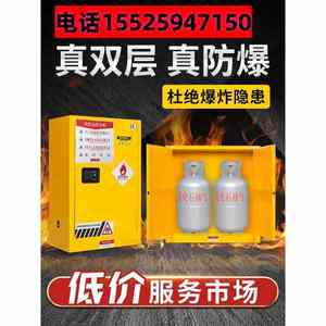 安徽防爆气瓶柜安全柜实验室气体全钢双瓶液化煤气罐钢瓶乙炔氧气