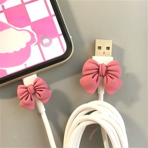 充电线蝴蝶结tipc充电线手机快充少女心可爱卡通数据线适用安卓