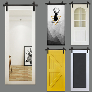 北欧谷仓门定制卫生间带锁厨房玻璃门室内吊趟门无地轨推拉仓谷门