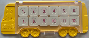 小康轩幼儿园逻辑高教材翻翻板配套数字1-12全套正版公车板翻翻板