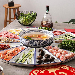 深大家用台菜味方桌中国式盘简约盘餐家宴组合套餐具拼盘摆盘桌年