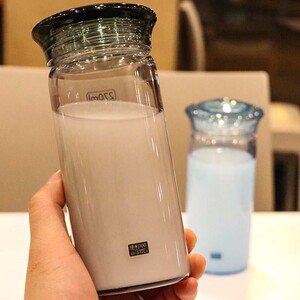 豆浆杯家用便携外带豆浆杯子便携玻璃杯北欧风格豆浆杯家用玻璃装