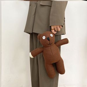 ins风憨豆先生泰迪熊公仔同款挂件毛绒玩具布娃娃玩偶超萌可爱