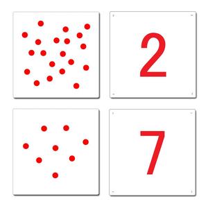 闪卡 数字圆点卡点点卡早教宝宝幼儿童婴儿数学卡片1-20