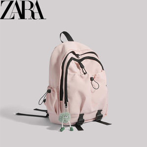 ZARA包包轻奢品牌女包2024新款小众原创休闲风学生双肩包旅行背包