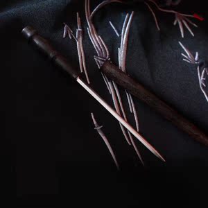 【簪中剑】刀簪黑檀乌木实木发簪头饰品防身暗器藏剑簪发簪黑檀木