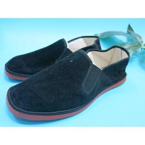 老北京红底布鞋男灯芯绒鞋白底黑底片懒条绒面棕底片鞋手工老式鞋