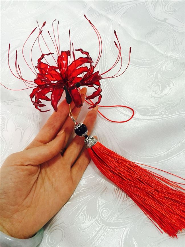 彼岸花车饰挂件 汽车挂件饰品 个性后视镜吊坠 汽车挂饰 流苏挂件