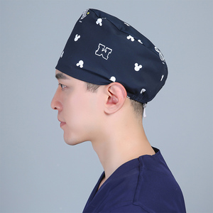 0023人付款天猫印花手术帽男手术室帽子化疗口腔牙科纯棉医生女护士帽