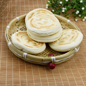 西北甘肃泾川特产手工白饼菜夹馍饼烤饼小饼子原味饼子10个装