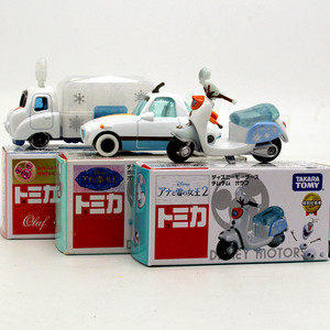 tomy多美卡tomica合金小汽车模型迪士尼雪宝克鲁特欢乐摩托车卡车