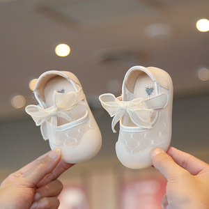 春款女宝宝学步鞋婴儿网面透气软底单鞋1-2一3岁夏季小童公主鞋子