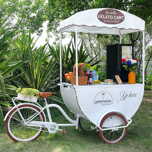 创意餐车步行街商业街移动摆摊卤煮泡面三轮车商用冷饮车小吃车