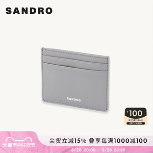 SANDRO Outlet男士品牌压花标识简约纯色潮流时尚钱包SHAPM00210