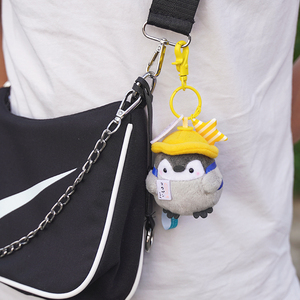 翟潇闻同款正能量小企鹅包包挂件毛绒公仔可爱挎包挂饰玩偶钥匙扣