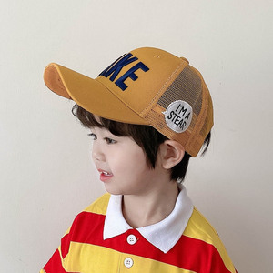 巴拉巴拉帽子儿童防晒帽夏季薄款男童棒球帽洋气网帽鸭舌帽女童