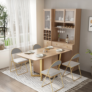 酒柜餐桌一体折叠