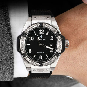 爱琴海aegeansea钻石骑士公爵系列时尚男机械表品牌情侣表925款