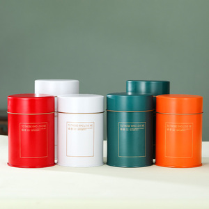 现货茶叶铁罐圆形铁盒茶叶罐密封罐绿茶红白茶台湾罐空罐包装定制