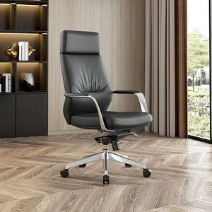 富凯真皮老板椅大班椅办公椅家用总裁转椅电脑椅舒适久坐工学椅子