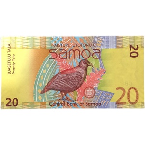 全新 萨摩亚20塔拉纸币 鸟钞版 全新 大洋洲钱币