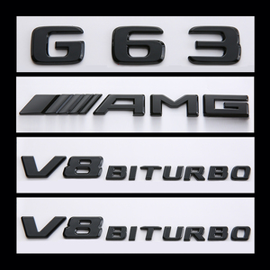 奔驰g级尾标车标字标大g改装g500g63g65数字贴v8 biturbo侧标车贴