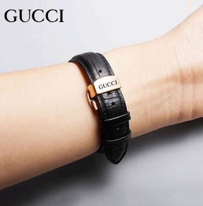 适配gucci古驰表带ya126.3 ya101202 gc古奇手表带真皮男20 23mm