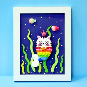 亲子手工立体彩泥画